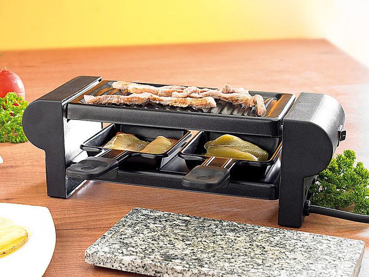 Produktbild Rosenstein & Söhne Raclette für 2 mit Grillaufsatz & heissem Stein
