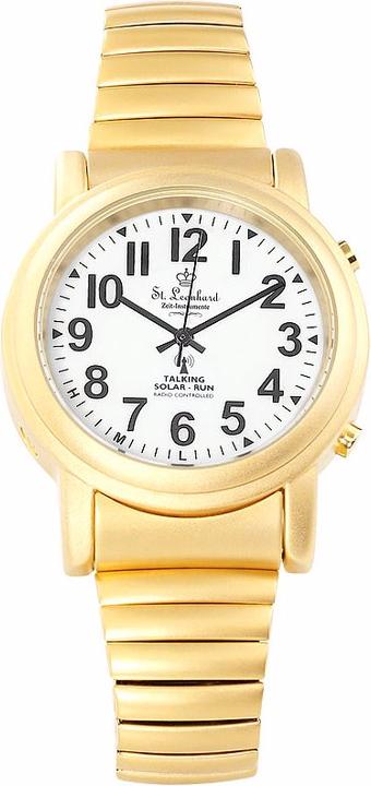 Image du produit St. Leonhard Radio parlante et horloge solaire pour seniors (Montre analogique)