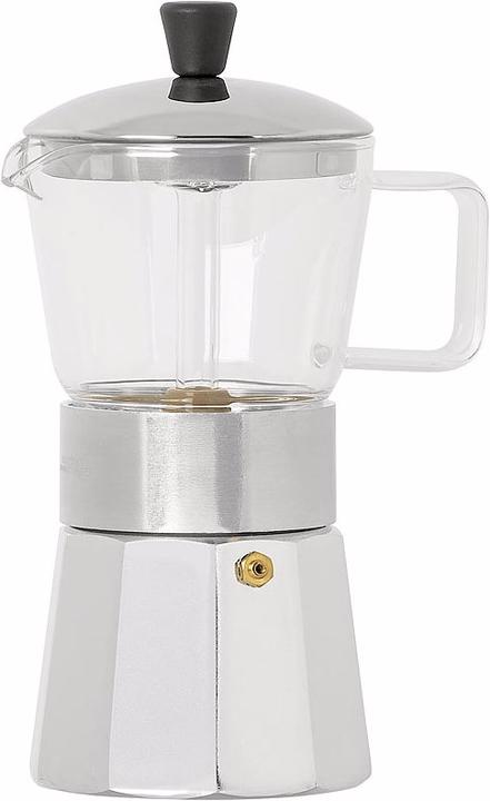 Cucina di Modena Design-Espressokocher mit Kanne aus Borosilikat-Glas (6 T.)