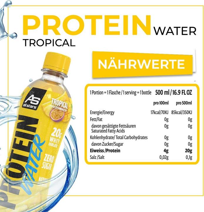 Produktbild All Stars Protein Water (500ML) (Tropical, 1 x)