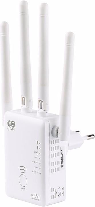 Produktbild 7links Dualband-WLAN-Repeater mit AccessPoint & Router-Funktion (867 Mbit/s, 300 Mbit/s)