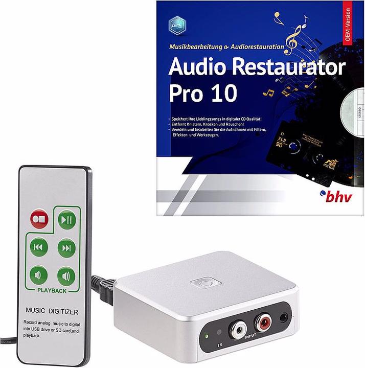 Produktbild Auvisio Autarker Audio-Digitalisierer inkl. Software "Audio Restaurator Pro 10" (32 GB)