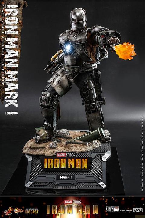 Actual product image Hot Toys Iron Man figurine Movie Masterpiece 1/6 Iron Man Mark I 30 cm