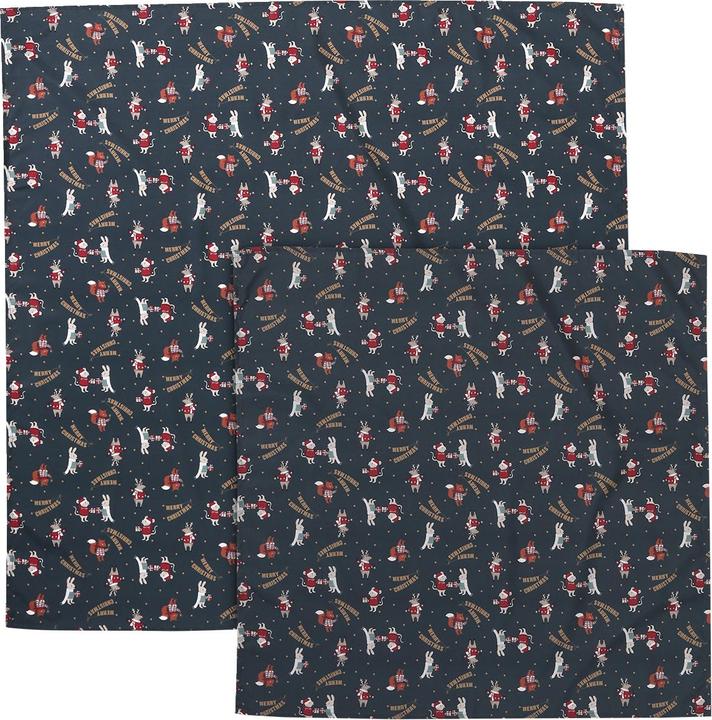 Produktbild Vertbaudet 2er-Set Furoshiki-Geschenktücher Weihnachtsmann und Freunde