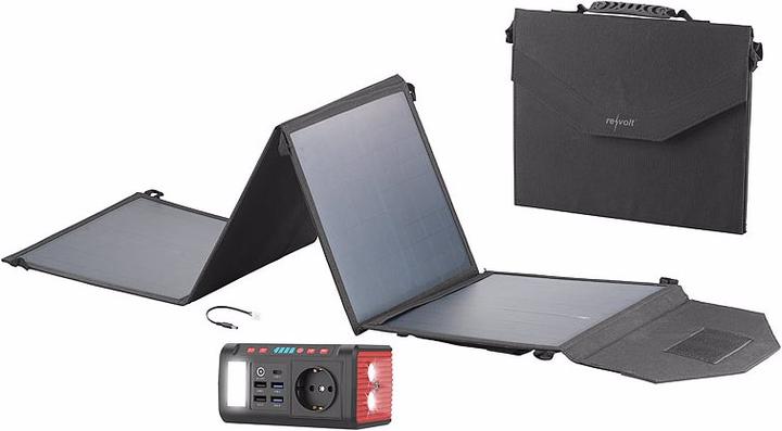 Revolt Mini Powerbank & Solar Converter incl. Folding Solar Panel