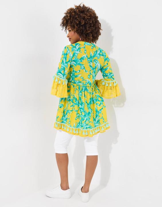 Produktbild Joe Browns Boho Print Lace Sleeve Beaded Cotton Tunic Dress (44)