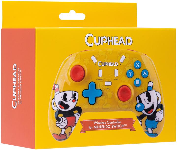 Image du produit Qubick Manette de jeu sans fil Cuphead pour Nintendo Switch (Switch OLED, Switch Lite, Switch)
