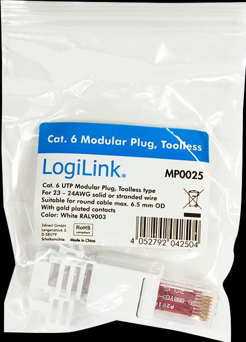 Actual product image LogiLink MP0025 (UTP, CAT6, 0.08 m)