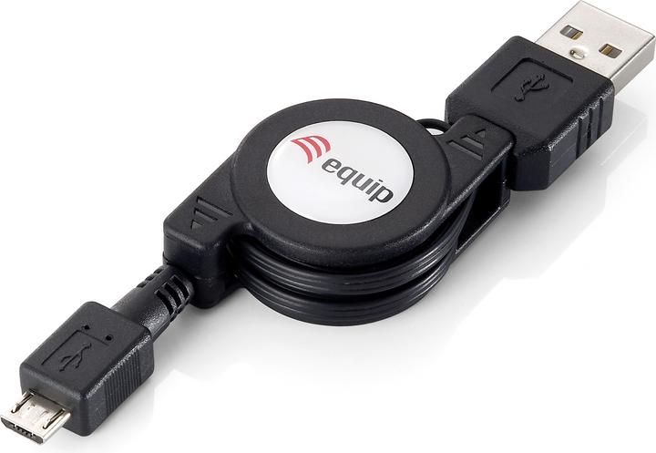 Productafbeelding equip USB-kabel intrekbaar (1 m, USB 2.0)