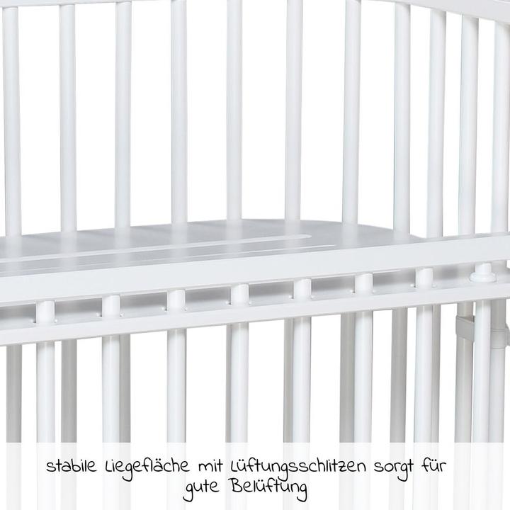 Babybay Beistellbetten Beistellbett Boxspring Comfort Plus - Weiss lackiert