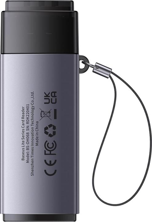 Image du produit Baseus Lite Series Lecteur de cartes USB-A vers SD/TF Gris (USB 3.0)