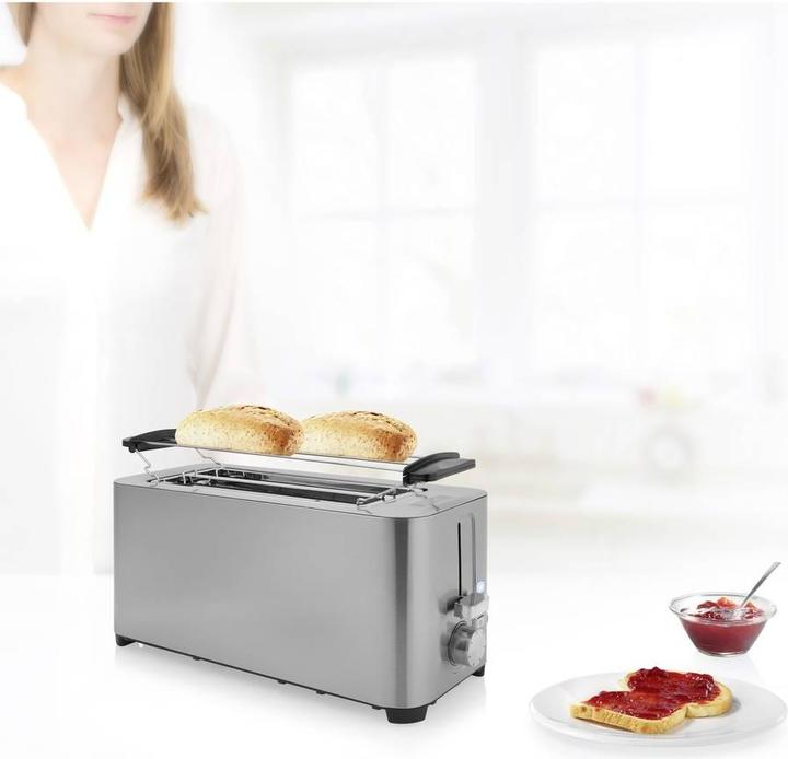 Image du produit Princess Grille-pain en acier 142402, 2 fentes longues - 7 MARCHES réglables - 1400 W (Prise UE)