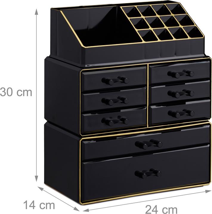 Actual product image Relaxdays Makeup Organizer with 8 Drawers