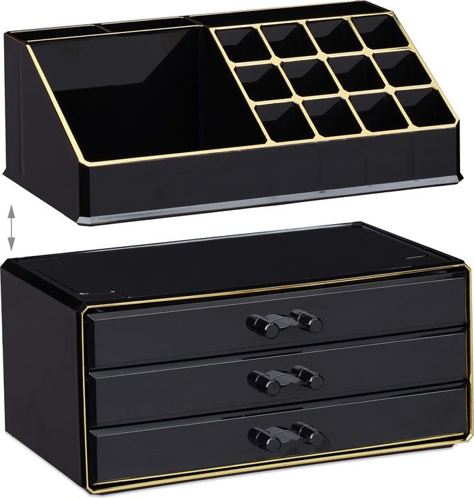 Actual product image Relaxdays Makeup Organizer with 3 Shelves