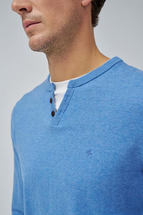 Actual product image Salsa Jeans Pullover Knit Henley W/ Collar Jersey Details (XL)