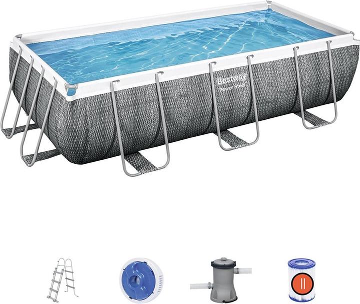 Produktbild Bestway Power Steel Frame Pool-Set 404 x 201 x 100 cm (404 x 201 x 100 cm)