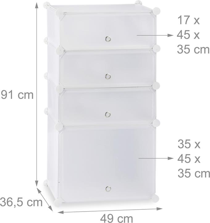 Actual product image Relaxdays Shoe Cabinet (49 x 36.5 x 91 cm)