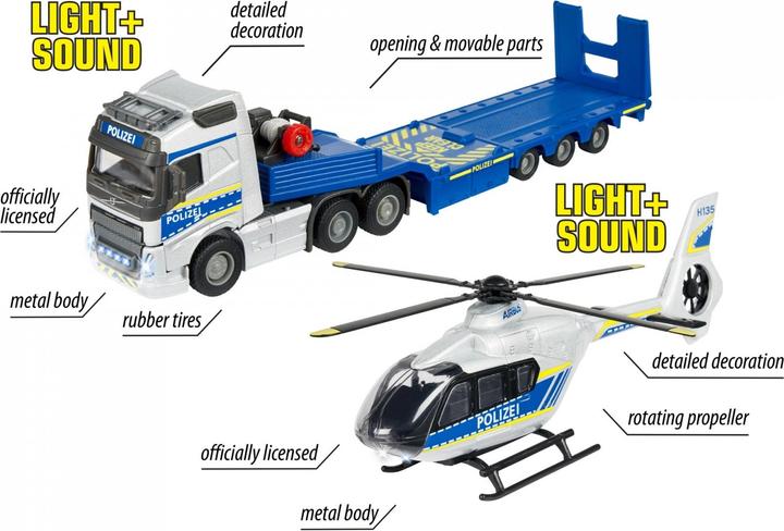 Produktbild Simba FH-16 Police Truck + Helicopter
