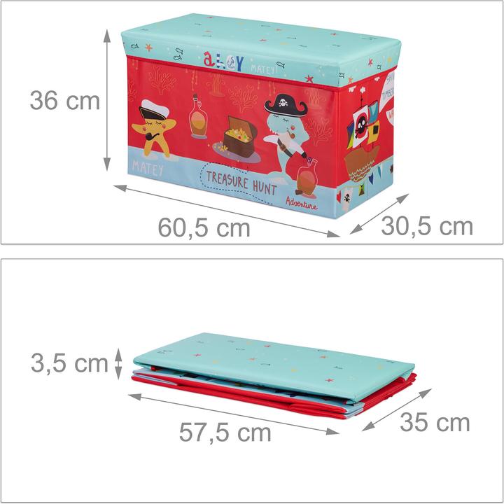 Actual product image Relaxdays Kids' Toy Box Ottoman