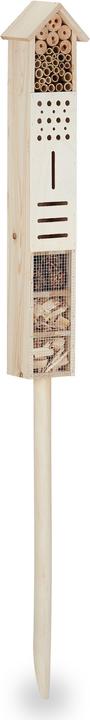 Actual product image Relaxdays Insect Hotel with Spike Stand (Wild bees, Ladybirds, Lacewings)