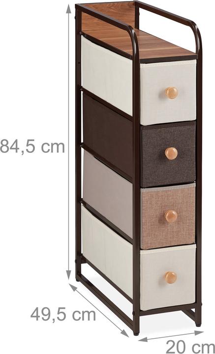 Actual product image Relaxdays Chest of Drawers in Various Designs (20 x 49.5 x 84.5 cm)