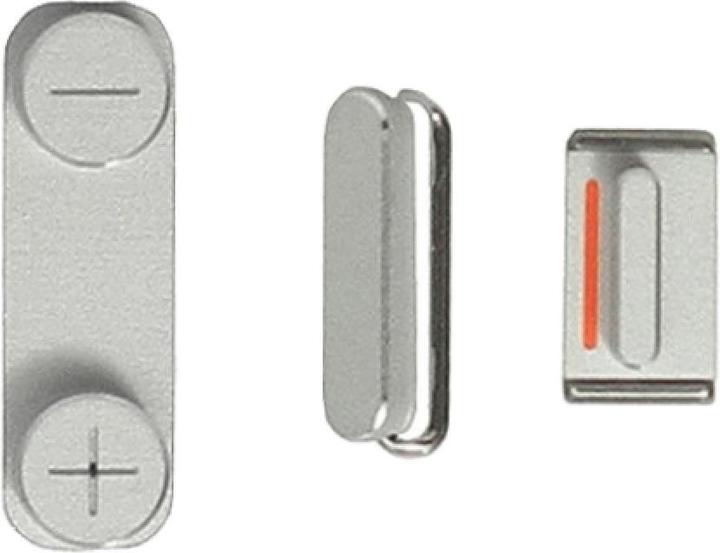 Produktbild Foxconn iPhone 5 Button Set Power Mute Volume silber (iPhone 5)