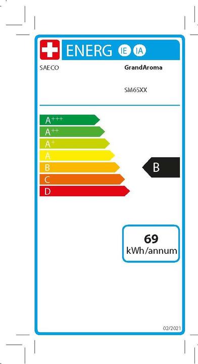 Energy Label Saeco Gran Aroma SM6585/00