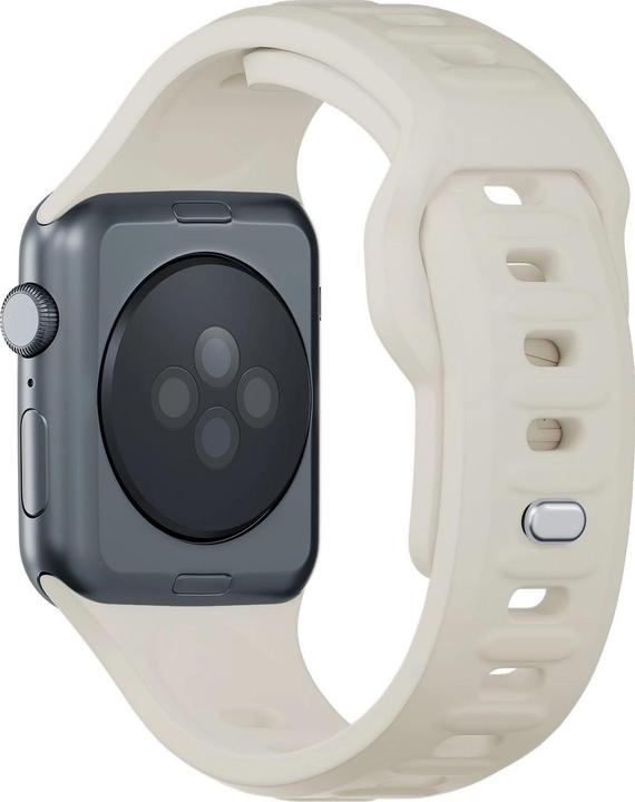 Actual product image 3MK Silicone Watch Strap beżowy/beige dla Apple Watch 38/40/41mm (Silicone, Stainless steel)