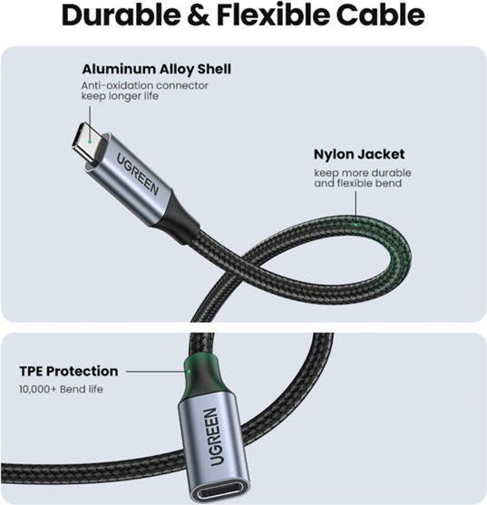 Image du produit Ugreen USB C – USB C (1 m, USB 3.1)