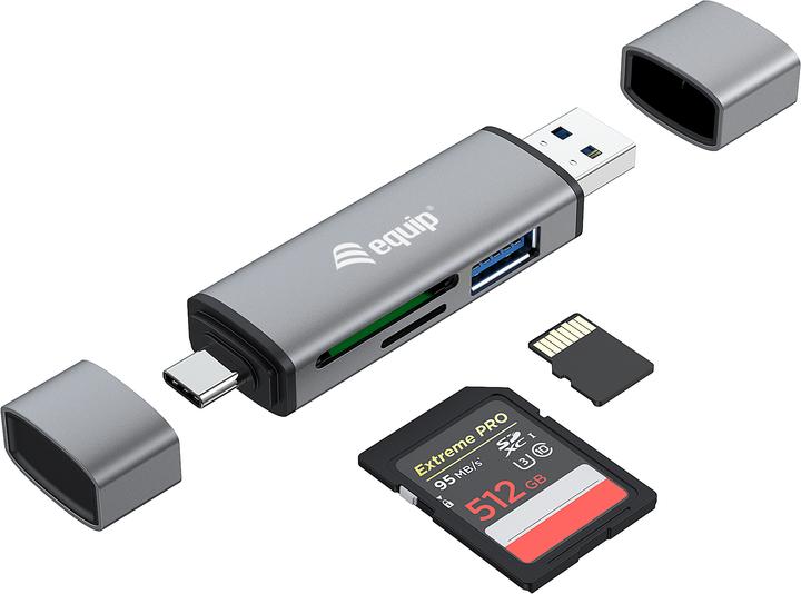 Produktbild equip USB 3.0 HUB Kartenleser (USB-C, USB 3.0)