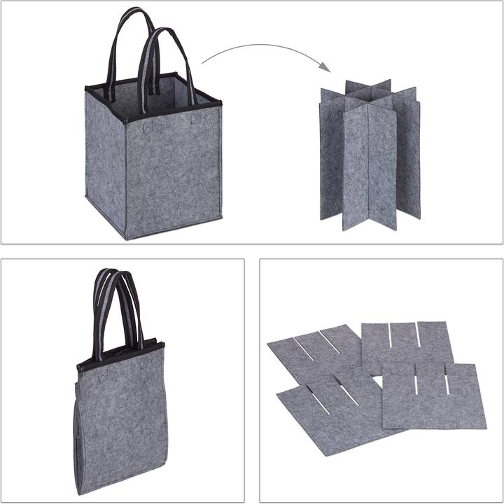 Actual product image Relaxdays Bottle bag