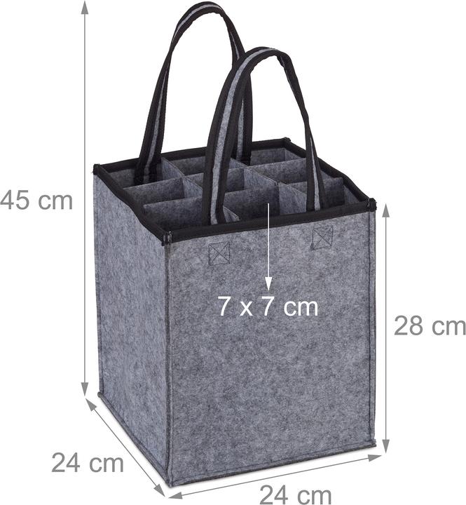 Actual product image Relaxdays Bottle bag