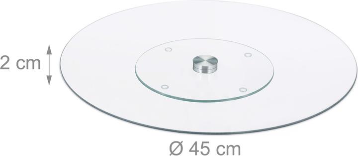 Image du produit Relaxdays Assiette tournante verre