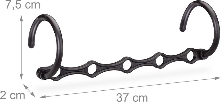 Image du produit Relaxdays Lot de 10 cintres magiques, noir (10 x)