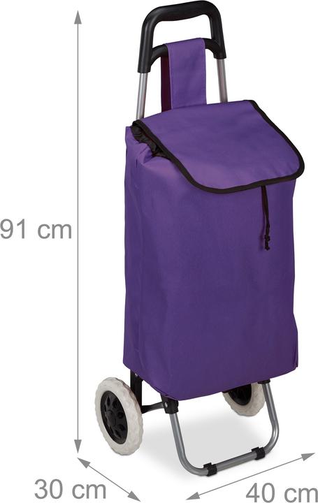 Immagine prodotto Relaxdays Carrello portaspesa, pieghevole
