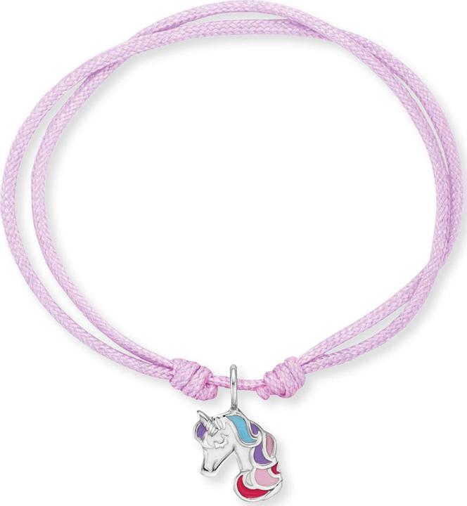 Herzengel Armband Einhorn (11 cm, 925er Perlon/Nylon)