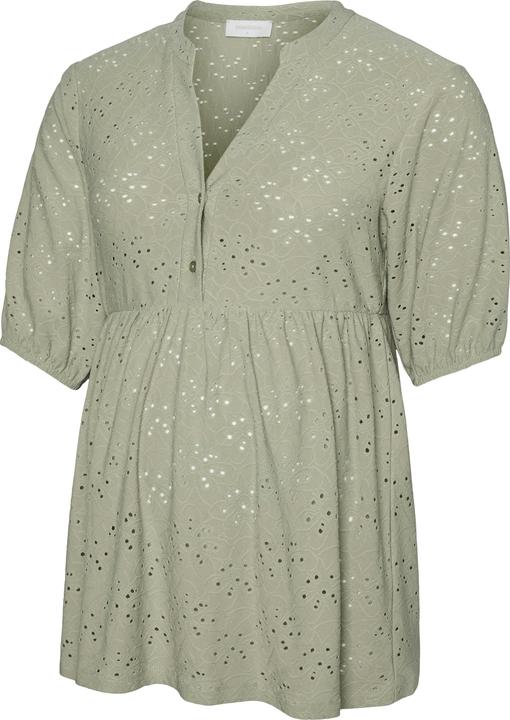 Mamalicious Normal geschnitten Mandarin Kragen Top Bluse (L)