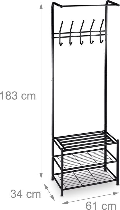 Actual product image Relaxdays Mixed Material Coat Stand
