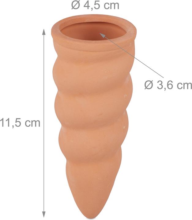 Immagine prodotto Relaxdays 4 coni innaffiatori a goccia (Cono di argilla)