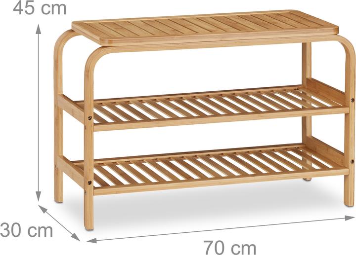 Actual product image Relaxdays Shoe bench (70 x 30 x 45 cm)