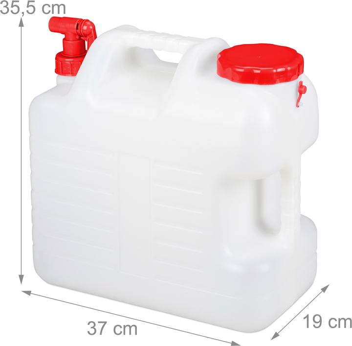 Image du produit Relaxdays Bidon d'eau avec robinet, transparent et rouge