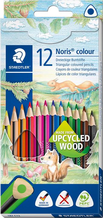 Produktbild Staedtler Buntstift (Orange, Green, Brown, Black, Dark Blue, Red, Yellow, Dark Green, Blue, 12 x)