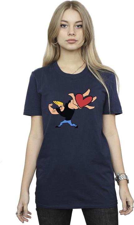 Immagine prodotto Johnny Bravo Heart Present Maglietta Ampia Donna (XL)
