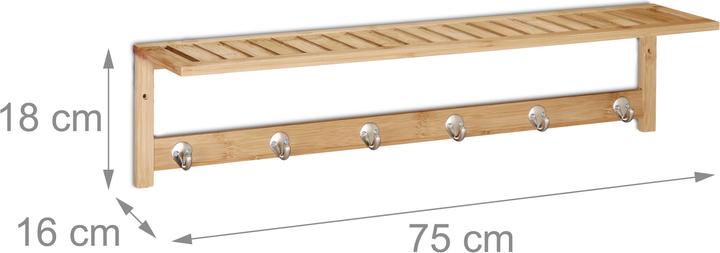 Actual product image Relaxdays Wall towel rack