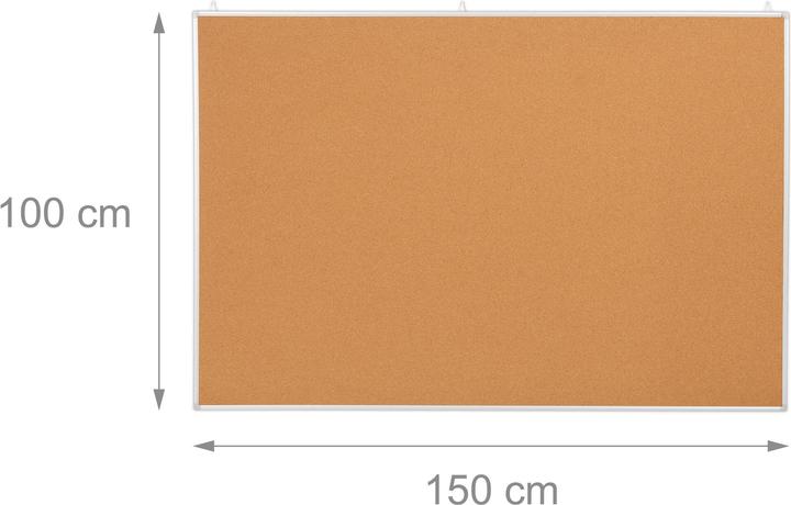 Produktbild Relaxdays Pinnwand Kork (Pinnwand, 150 x 1.5 x 100 cm)