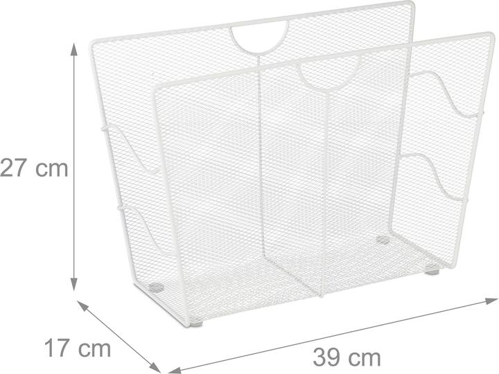 Actual product image Relaxdays Newspaper stand metal (39 x 17 x 27 cm)