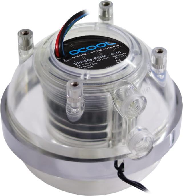 Actual product image Alphacool PUM Iceball Adressable RGB - Acrylic (incl. D5 VPP655 PWM)