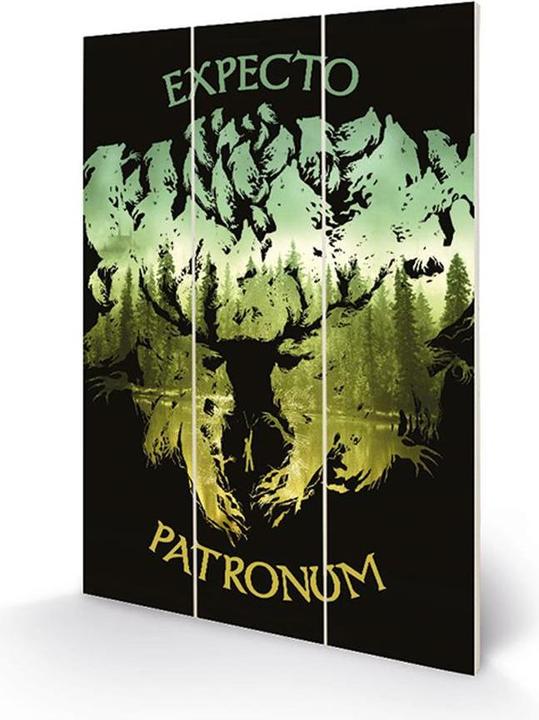 Actual product image Printed wood Expecto Patronum (20 x 30 cm)