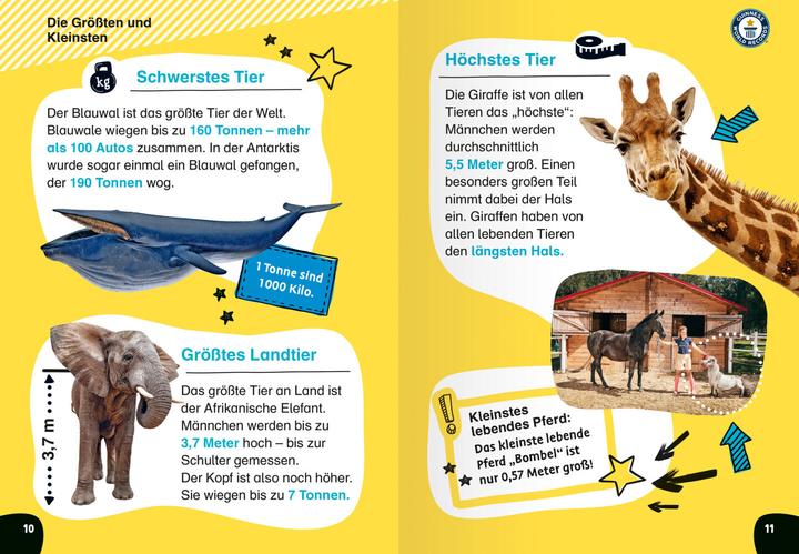 Produktbild Ravensburger Guinness World Records für Erstleser - Tiere (Deutsch, 2023)