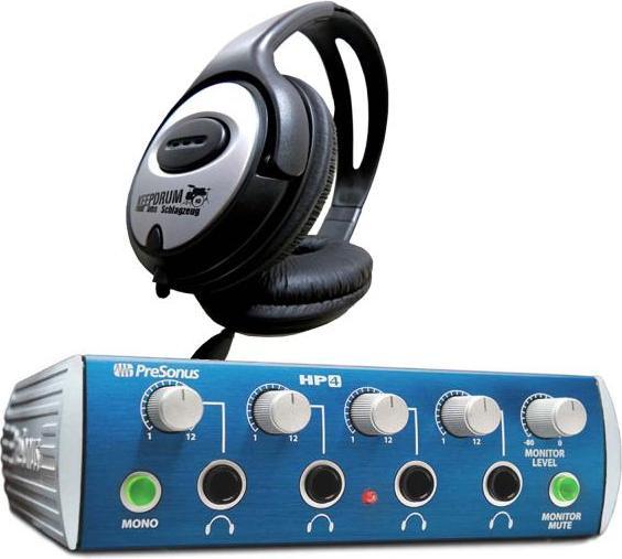 Produktbild PreSonus HP4 Kopfhörerverstärker mit Kopfhörer